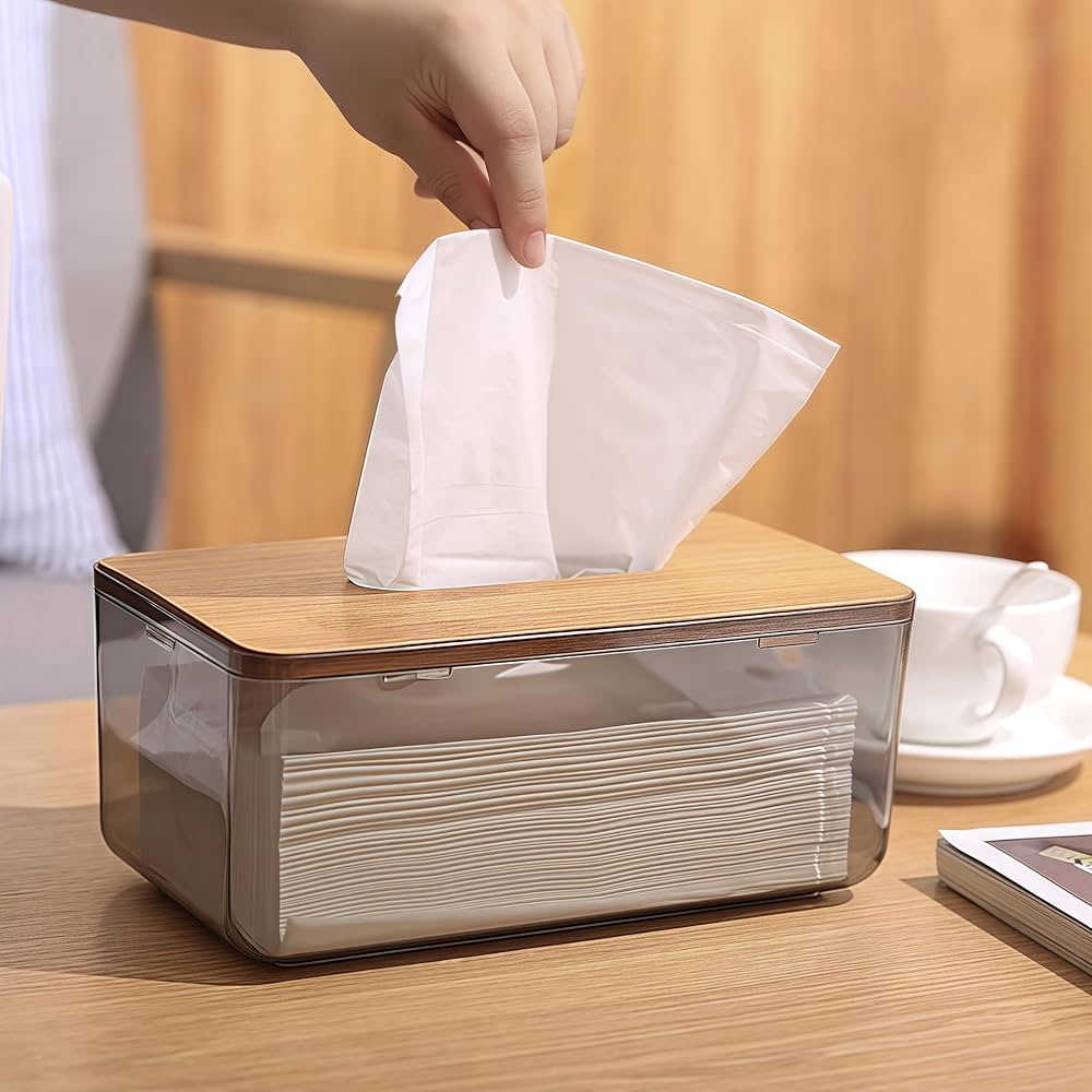 Amazon.com: Elegant Rectangular Tissue Box Holder - Clear